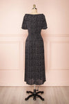Marceline Black Polka Dot Midi Dress | Boutique 1861  back view