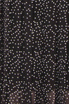 Marceline Black Polka Dot Midi Dress | Boutique 1861 fabric