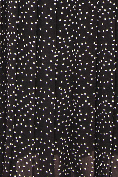 Marceline Black Polka Dot Midi Dress | Boutique 1861 fabric