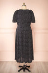Marceline Black Polka Dot Midi Dress | Boutique 1861 back plus size