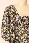 Marcelle Short Floral Black Dress | Boutique 1861 side