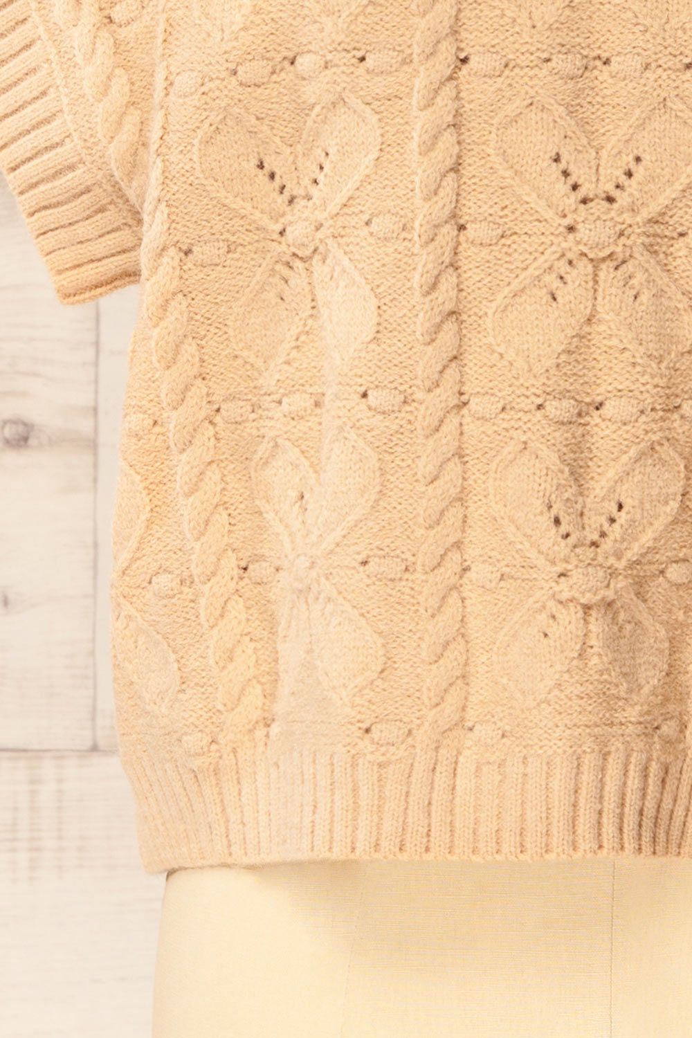Mareeba Beige Oversized Knit Vest | La petite garçonne  bottom