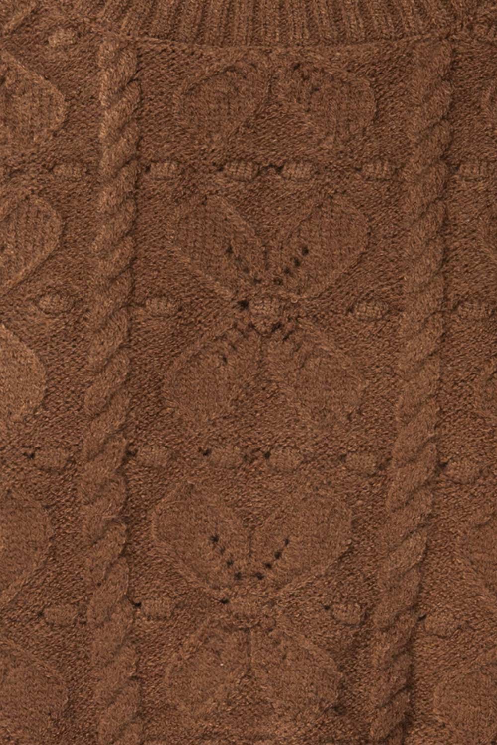 Mareeba Brown Oversized Knit Vest | La petite garçonne fabric 