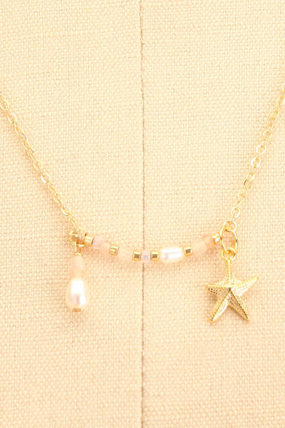 Marguerite de Lamer Gold Necklace w/ Starfish Charm | Boutique 1861 close-up