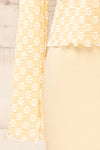 Marguery Beige Textured Floral Lace Top | La petite garçonne bottom