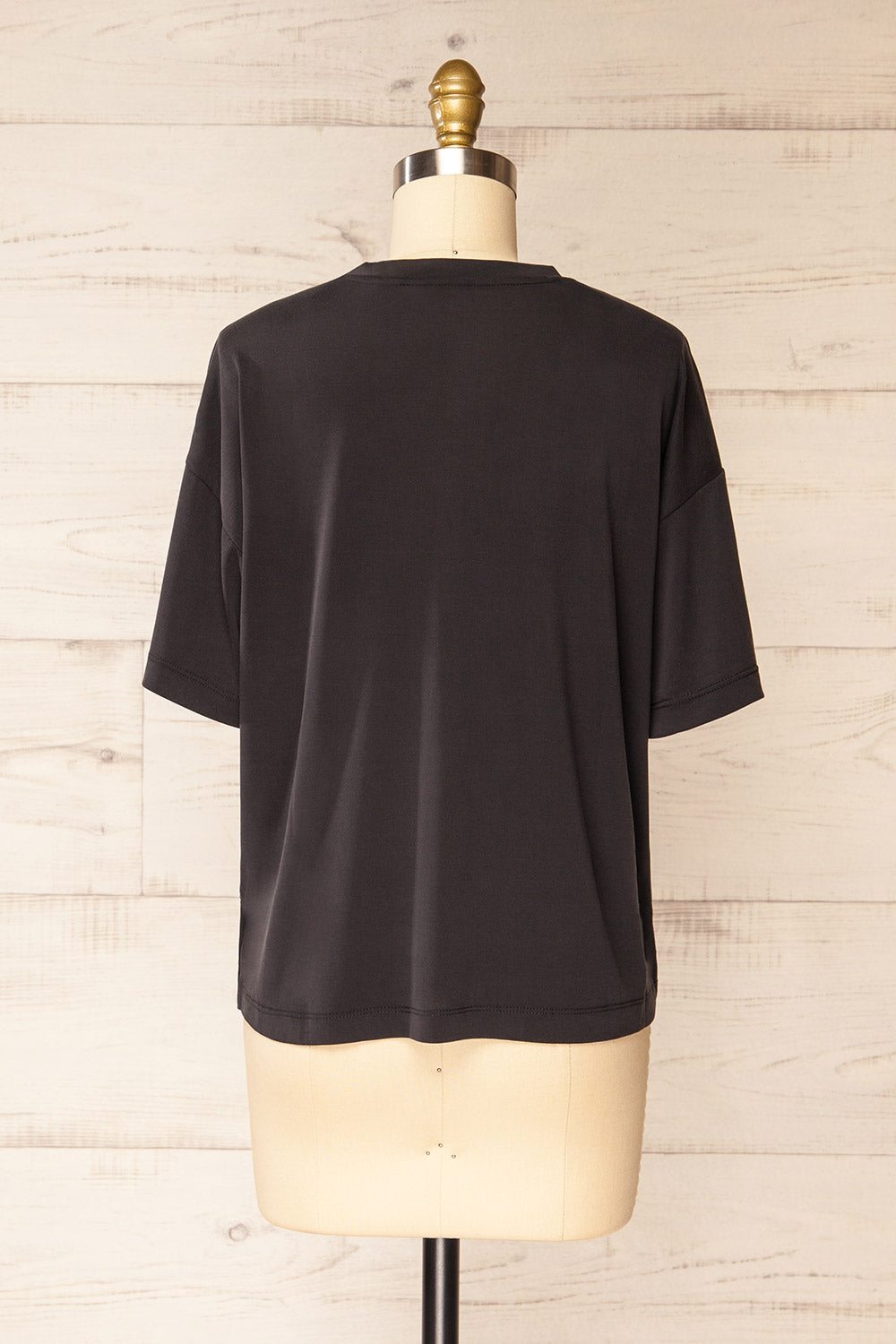 Maribor Black Oversized T-Shirt | La petite garçonne back view