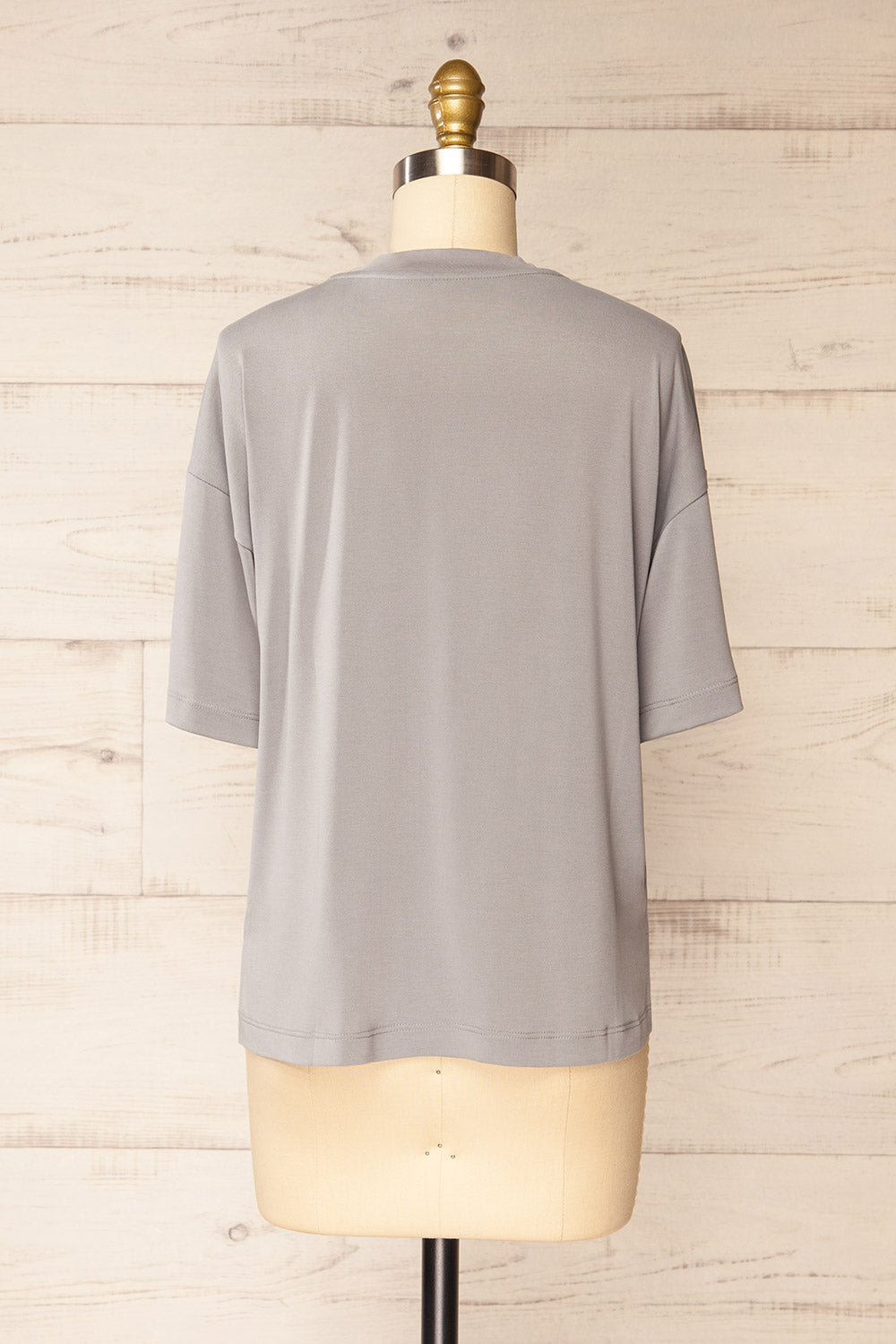 Maribor Grey Oversized T-Shirt | La petite garçonne back view