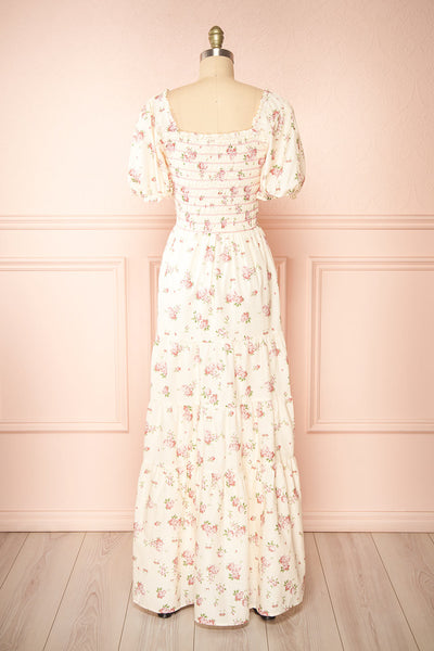 Mariette Maxi Floral A-Line Dress | Boutique 1861 back view