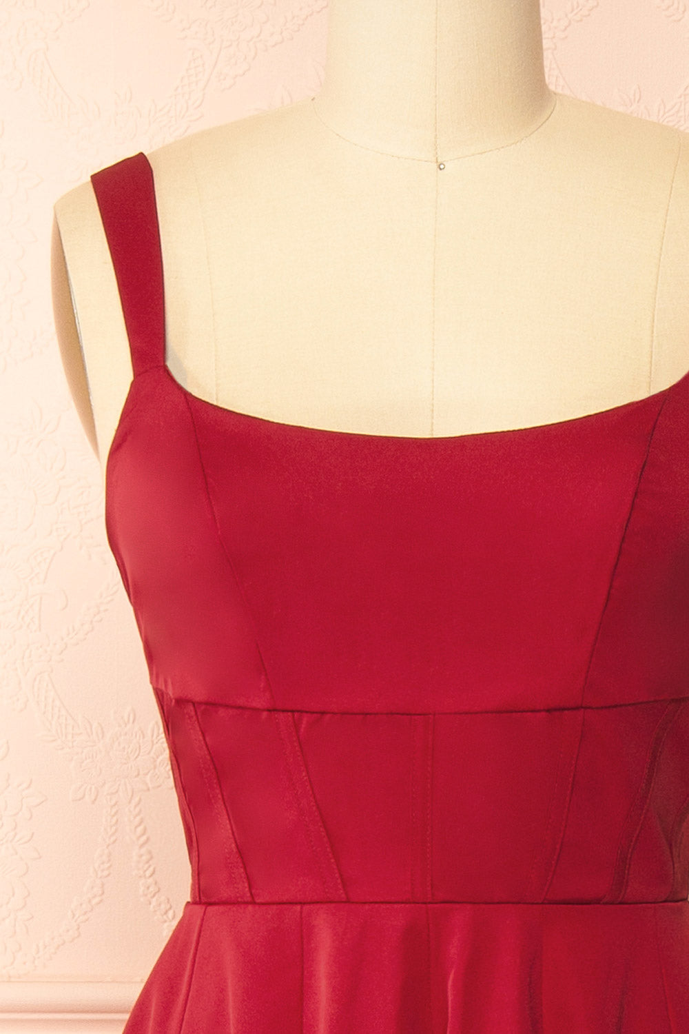 Marijade Midi Red Dress with Pockets | Boutique 1861 front