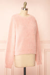 Marilla Pink Fuzzy Knit Sweater | Boutique 1861 side view