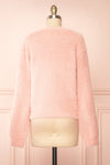Marilla Pink Fuzzy Knit Sweater | Boutique 1861 back view
