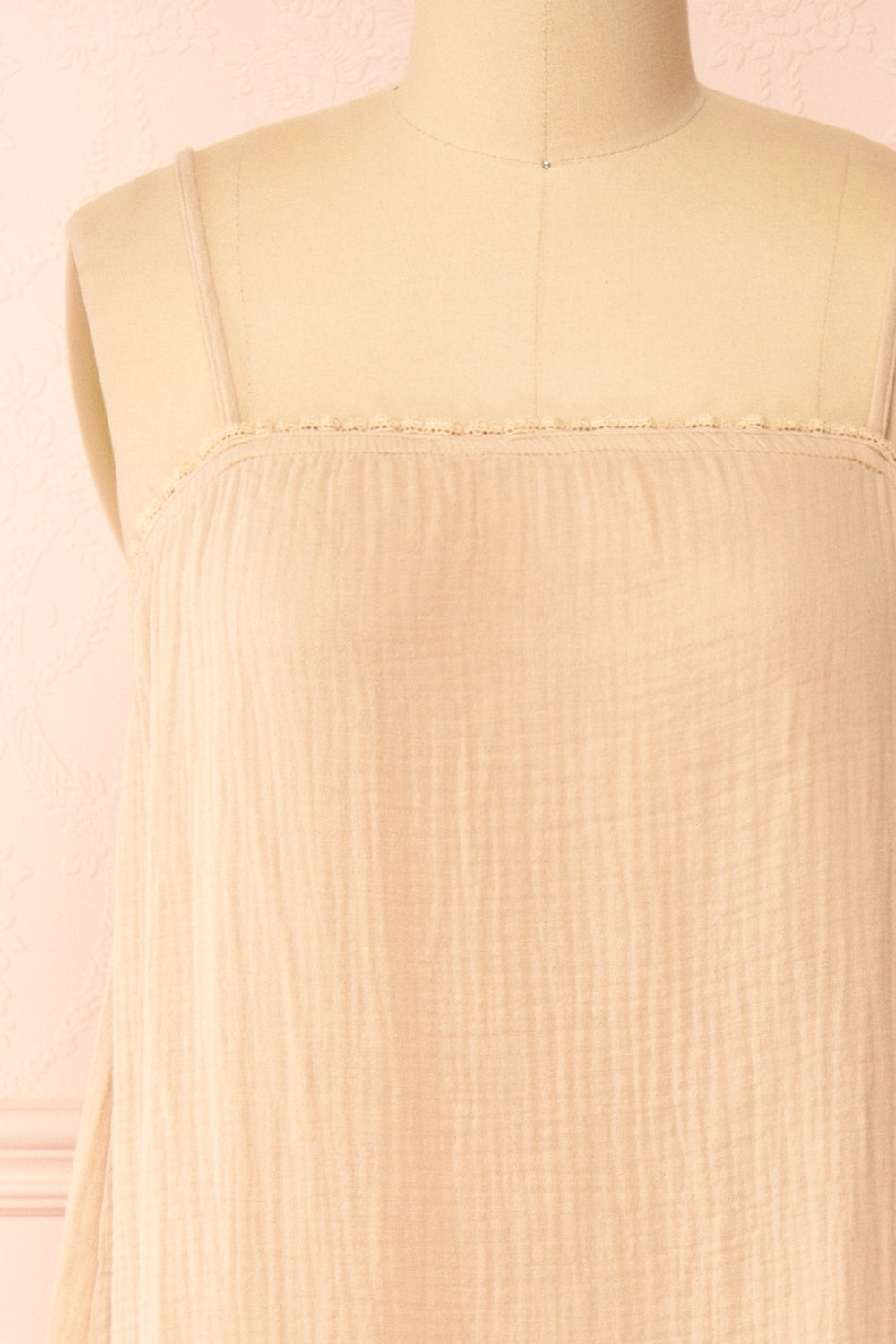 Marinet Beige Long Loose-Fitted Dress | Boutique 1861 front