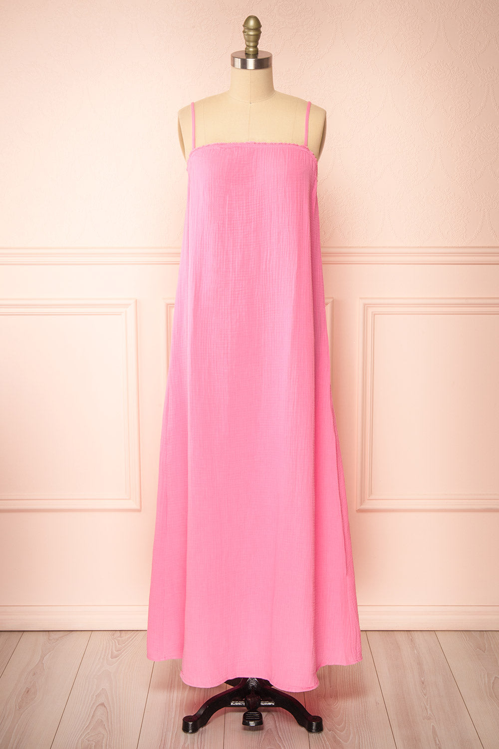 Marinet Pink Long Loose-Fitted Dress | Boutique 1861 front view