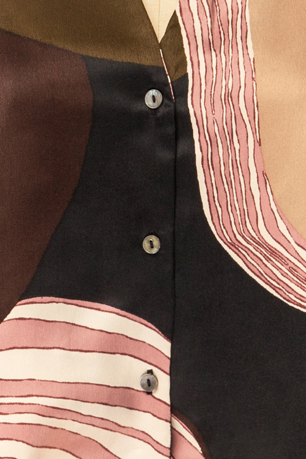 fabric of Marino Cropped Abstract Print Shirt from La petite garçonne