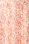 Marisole Bustier Floral Midi Dress w/ Bow Straps | Boutique 1861 texture