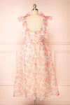 Marisole Bustier Floral Midi Dress w/ Bow Straps | Boutique 1861 back view