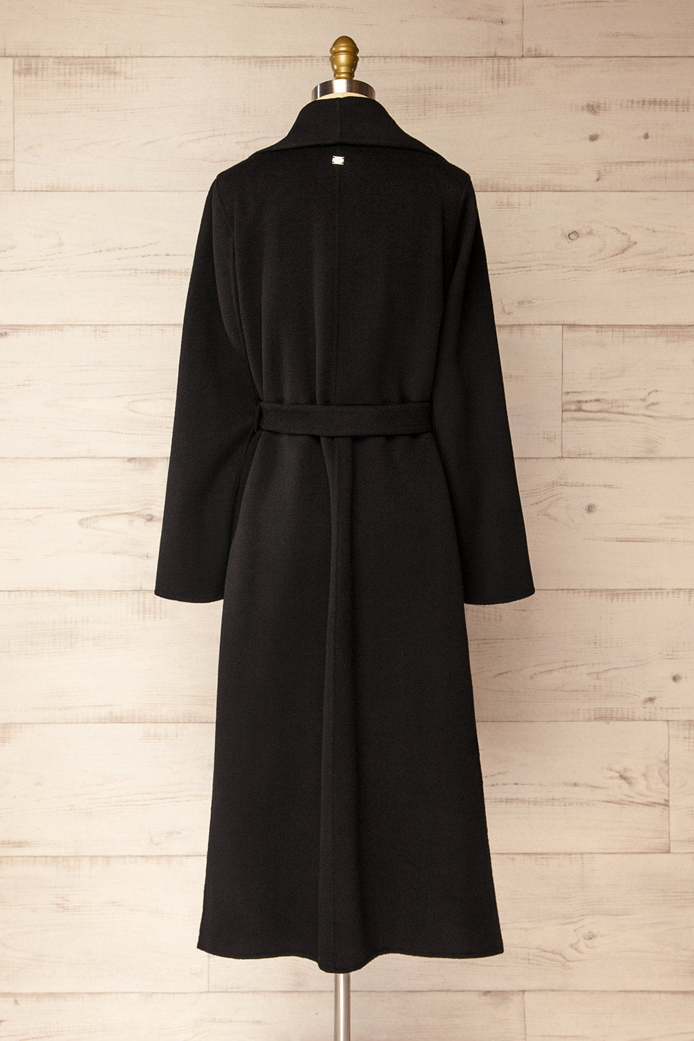 Marius Long Black Wool Coat | La petite garçonne back