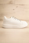 Marona White Lace-Up Sneakers w/ Crystals | La petite garçonne side view