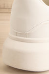Marona White Lace-Up Sneakers w/ Crystals | La petite garçonne back close-up