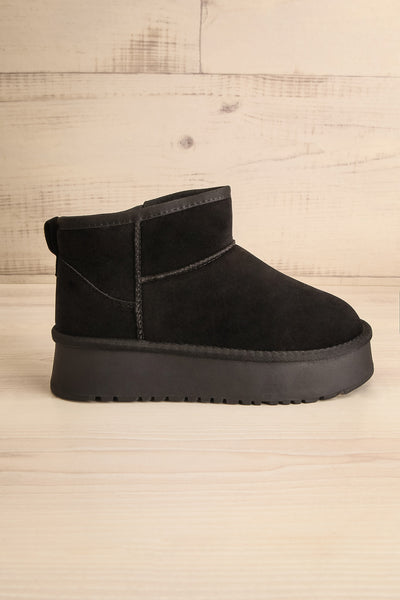 Marrgo Black Platform Ankle Boots | La petite garçonne side view