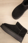 Marrgo Black Platform Ankle Boots | La petite garçonne flat view