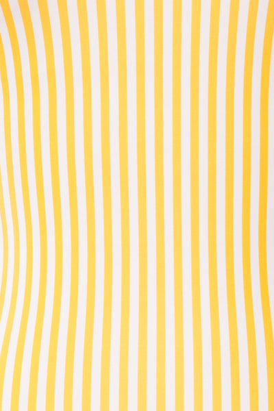 Maseru Yellow Striped One-Piece Swimsuit | La petite garçonne fabric