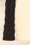 Masham Cropped Black Cable Knit Sweater | La petite garçonne sleeve