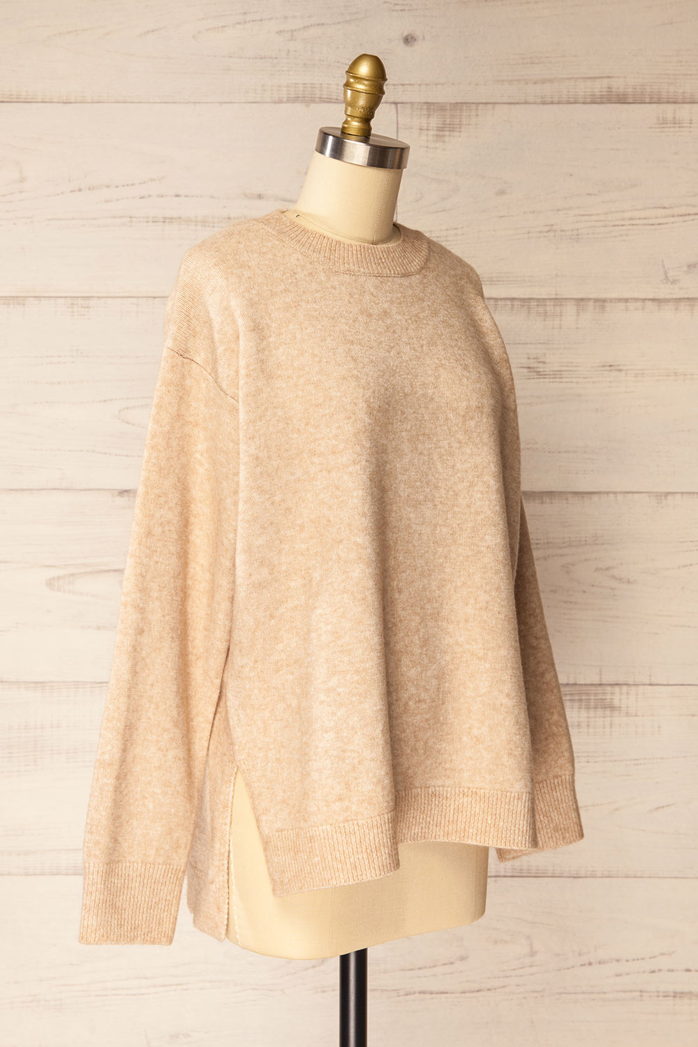 Matai Beige Oversized Loungewear Top | La petite garçonne side view