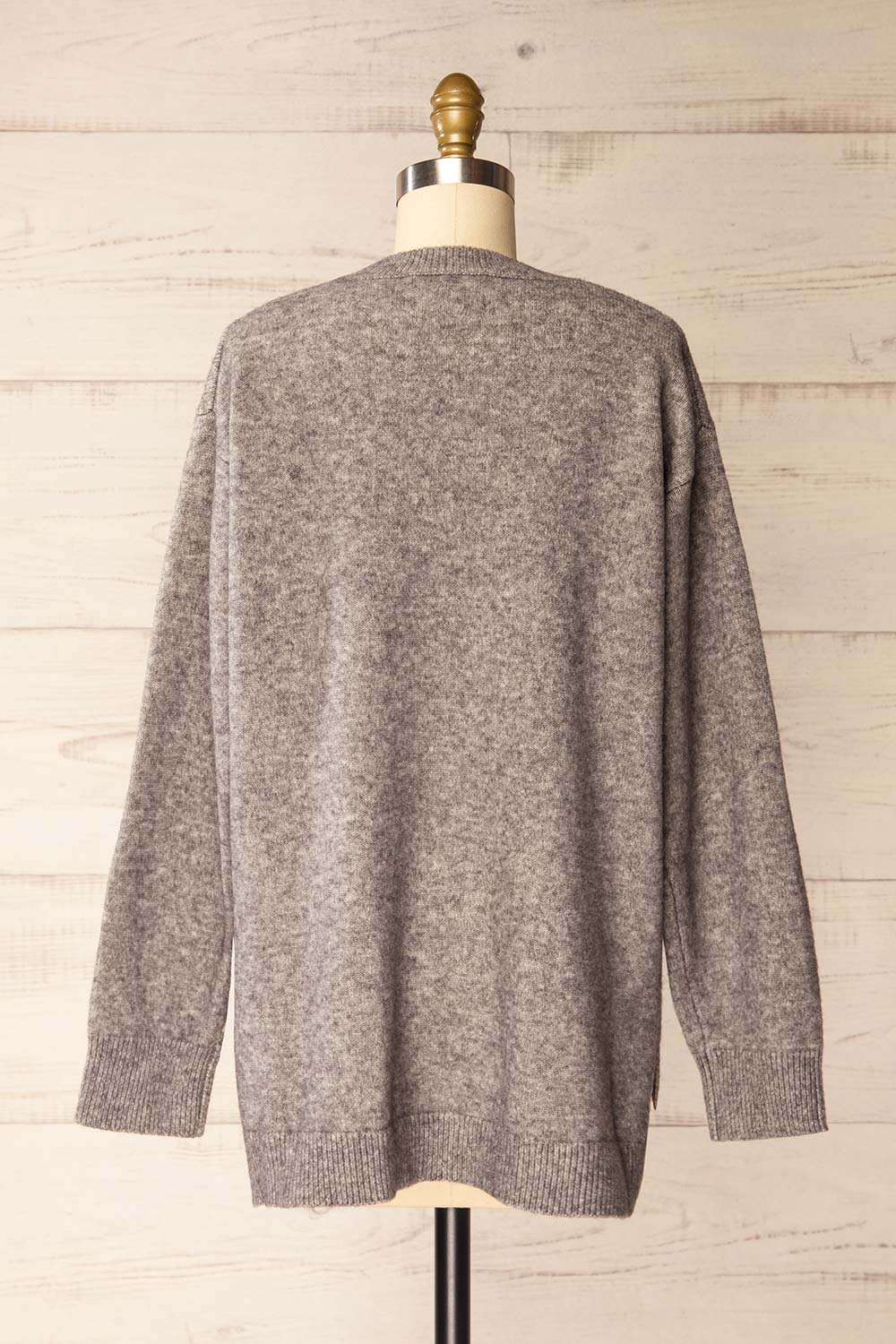 Matai Grey Oversized Loungewear Top | La petite garçonne back view