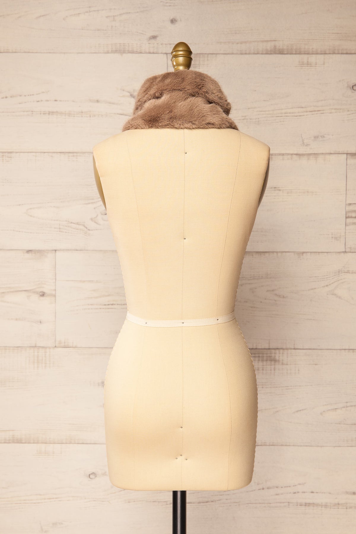 back view of Matane Faux Fur Pull-Through Scarf at La petite garçonne