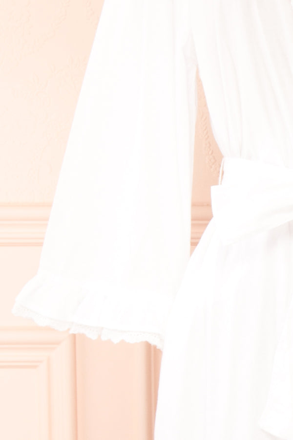 Matilda White Dressing Gown W Pockets Boutique 1861 Matilda white dressing gown w pockets boutique 1861