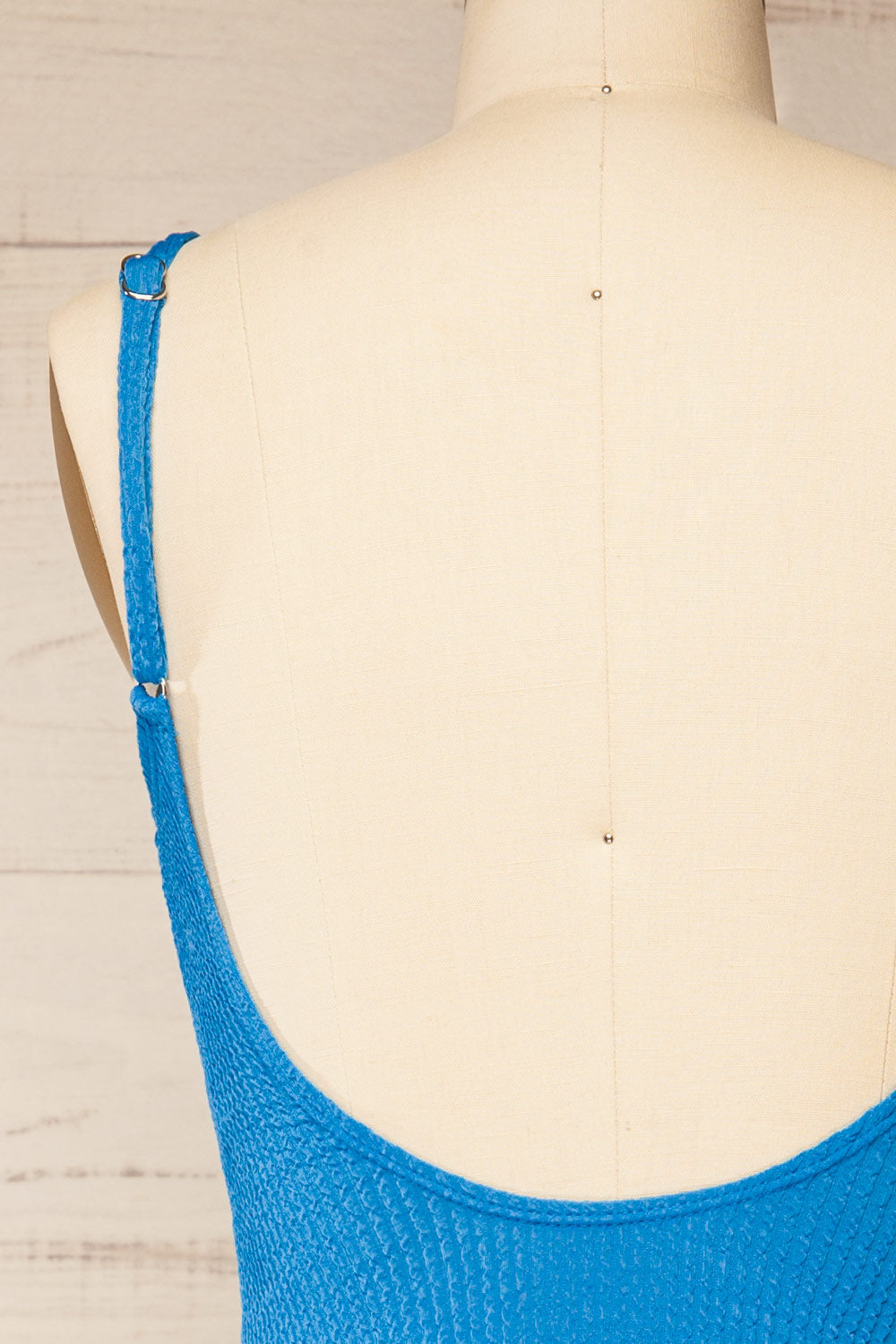 Maui Blue Low back One-piece Swimsuit | La petite garçonne back