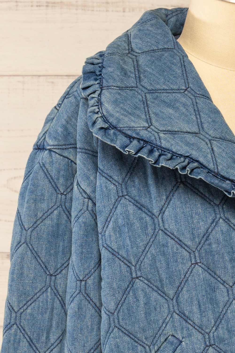 Mcfarland Button-up Denim Quilted Jacket | La petite garçonne   side