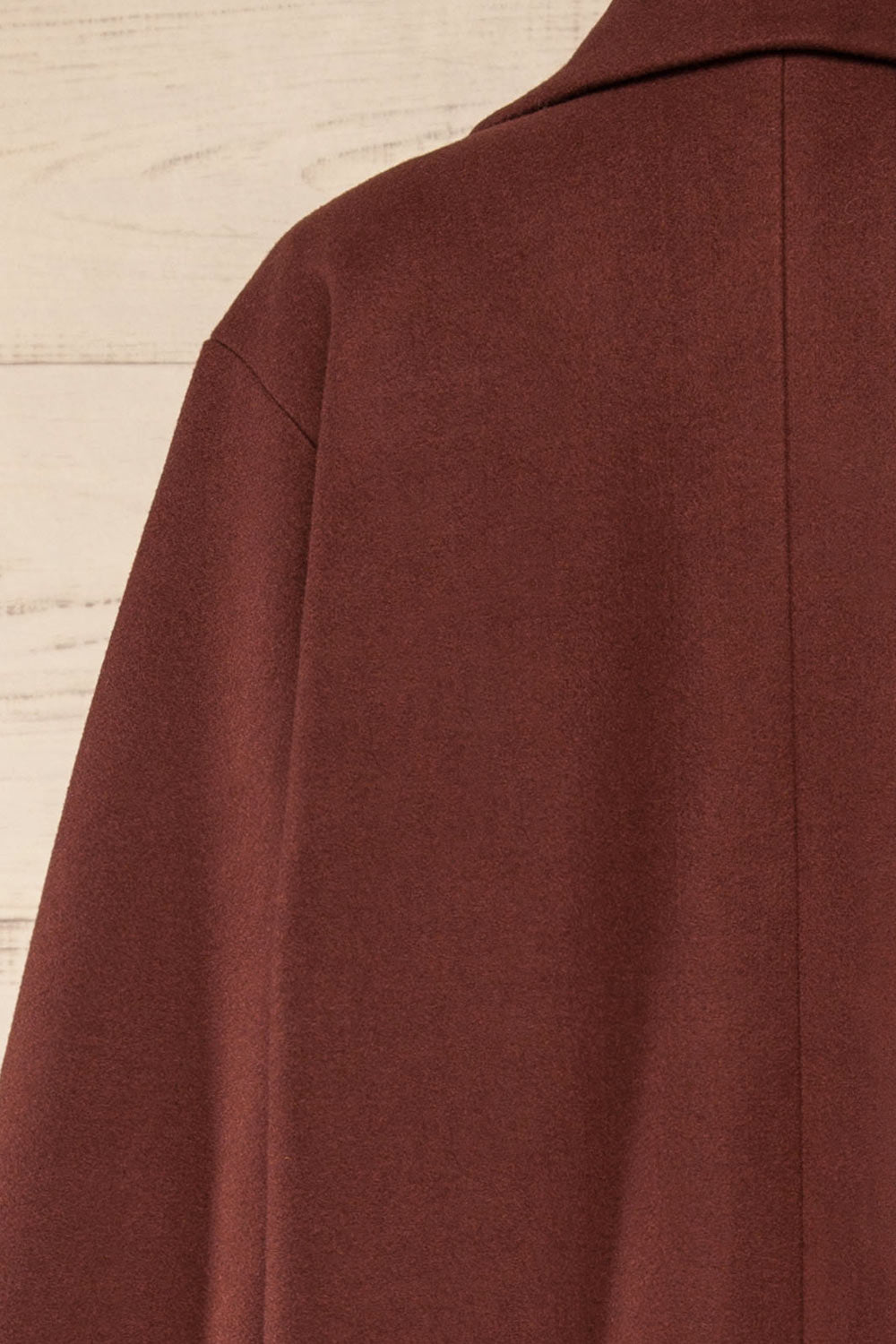 Mchinji Long Brown Felt Coat | La petite garçonne back