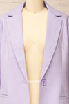 McMurray Lilac Textured Blazer w/ Square Buttons | La petite garçonne open