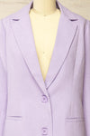 McMurray Lilac Textured Blazer w/ Square Buttons | La petite garçonne front