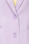 McMurray Lilac Textured Blazer w/ Square Buttons | La petite garçonne fabric