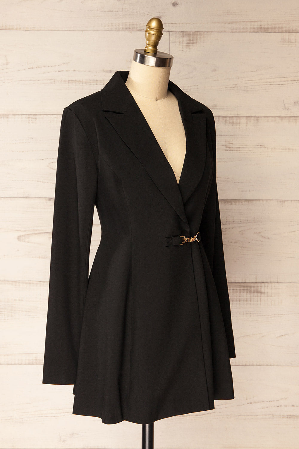 Mecheria Short Black Blazer Dress | La petite garçonne side view