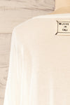 Melbourne Ivory Sheer Long Sleeve Top | La petite garçonne back close-up