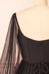 Melilla Black Short Tulle Dress w/ Satin Corset | Boutique 1861 back close-up