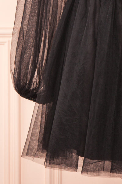 Melilla Black Short Tulle Dress w/ Satin Corset | Boutique 1861 bottom