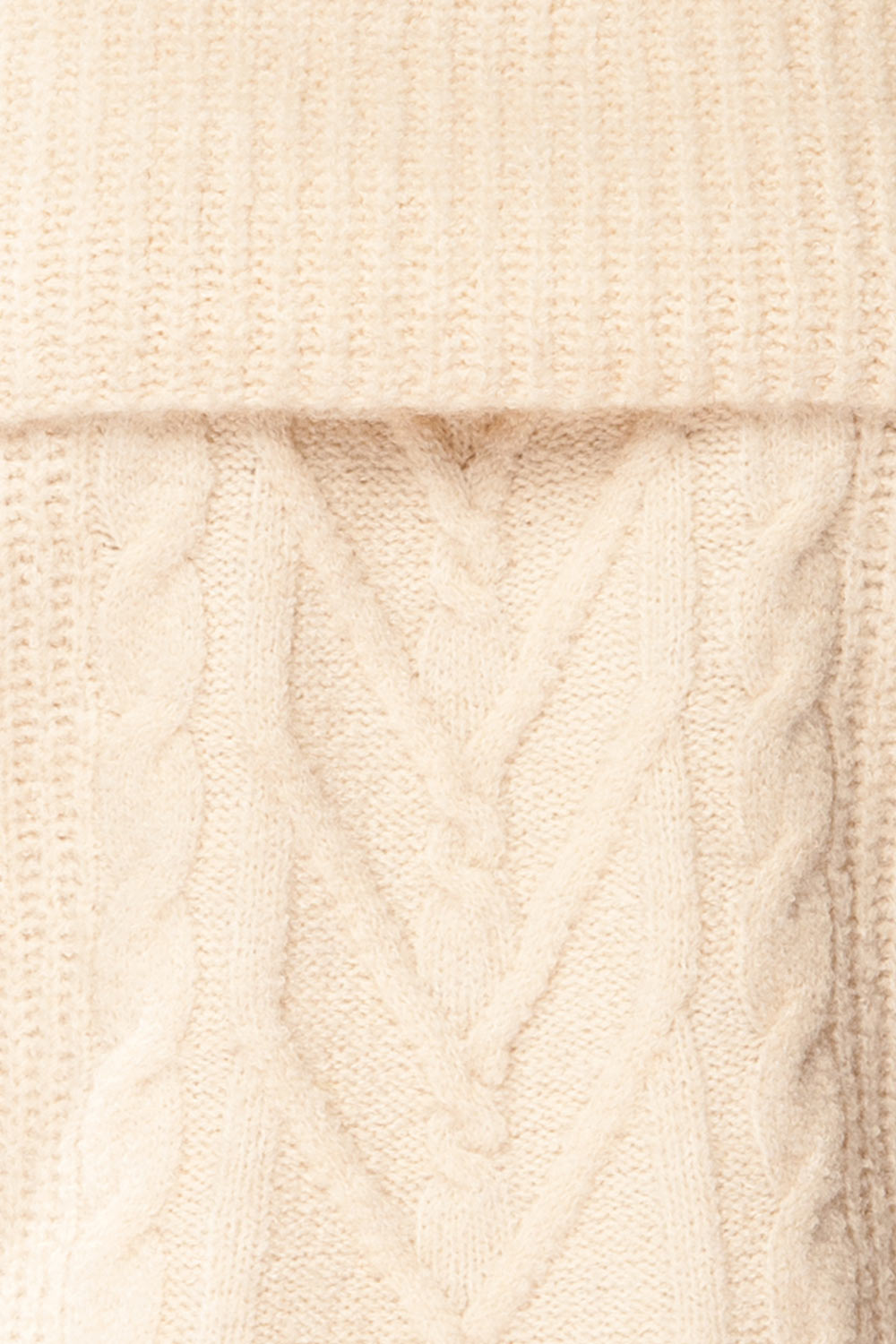 Merewyn Beige Knitted Off-Shoulder Top | La petite garçonne fabric 