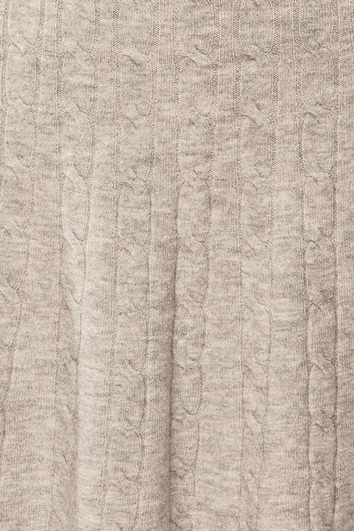 fabric view of Meridor Grey Cable Knit Short Skirt at La petite garçonne