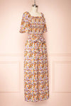 Merla Orange Floral Jumpsuit w/ Belt | Boutique 1861 side view