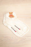 Meshka White Teddy Bear Ankle Socks | Boutique 1861