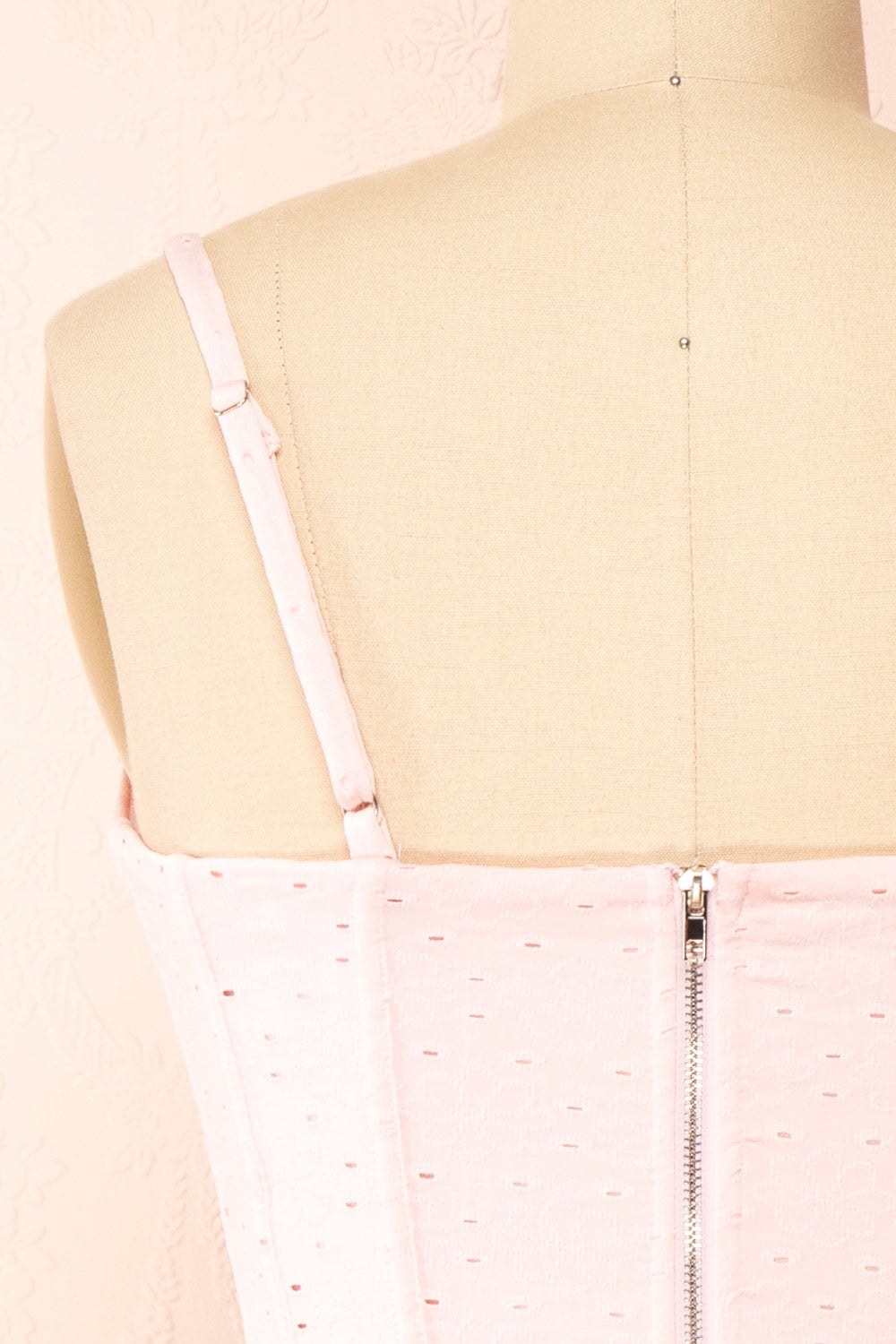 Arden Top - Tie Shoulder Corset Top in Pink