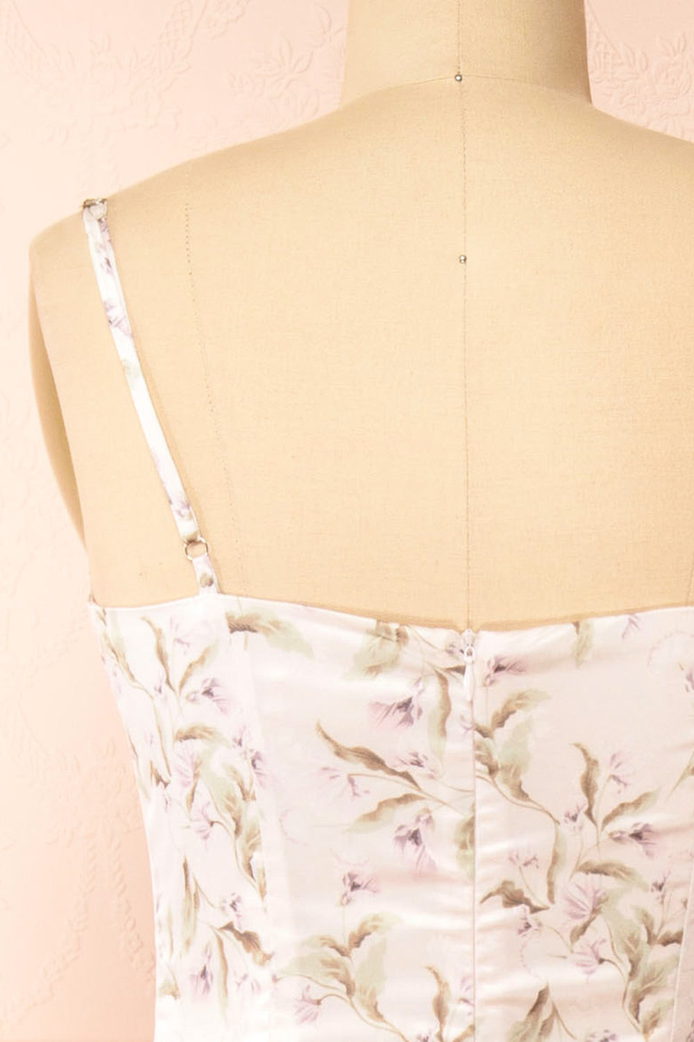 Midya Lilac Floral Midi Dress w/ Slit | Boutique 1861 back