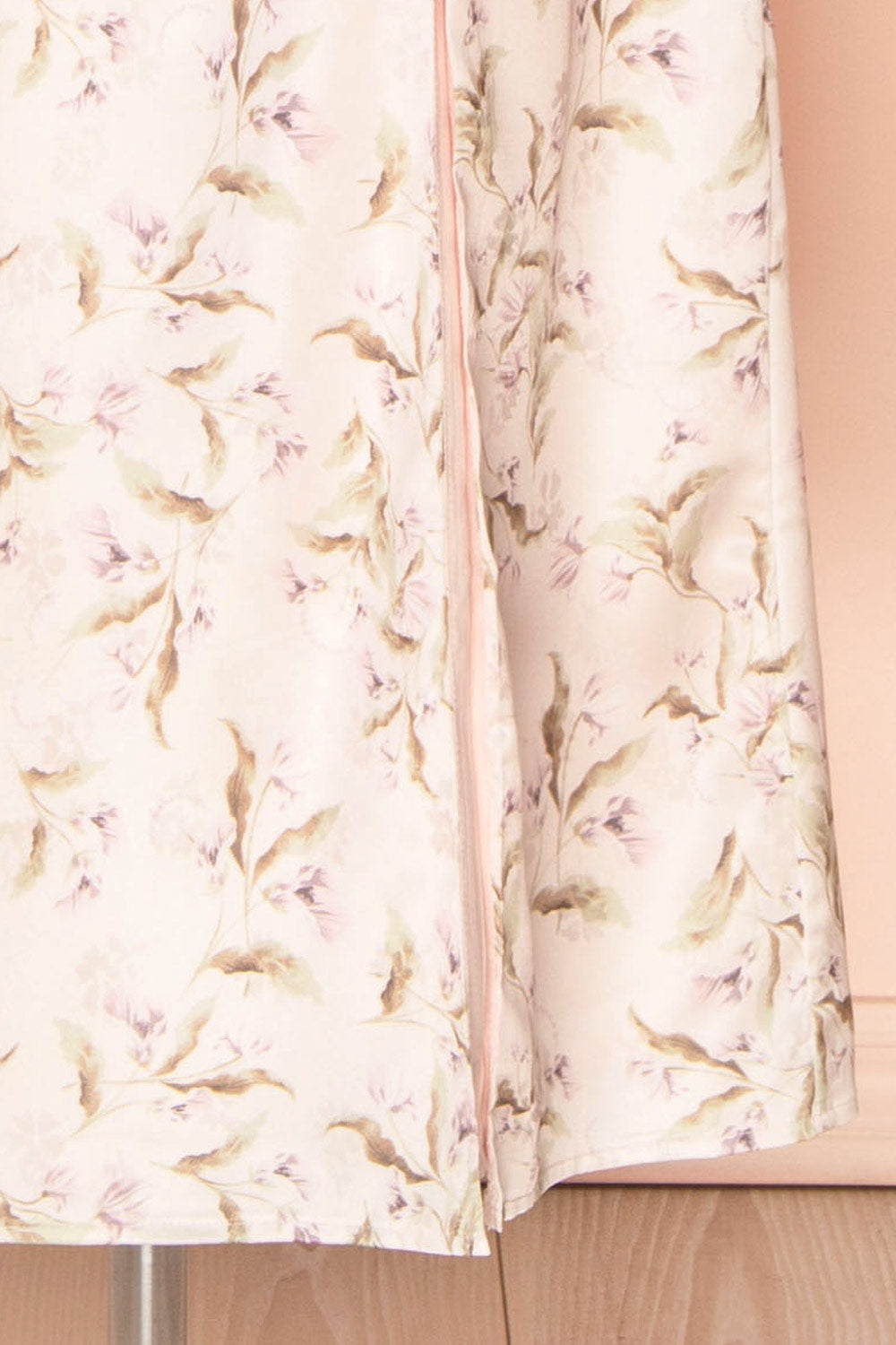 Midya Lilac Floral Midi Dress w/ Slit | Boutique 1861 bottom