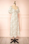 Mikaru White Floral A-Line Dress | Boutique 1861 side view