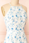 Mikka Floral Openwork Midi Halter Dress | Boutique 1861 side close-up